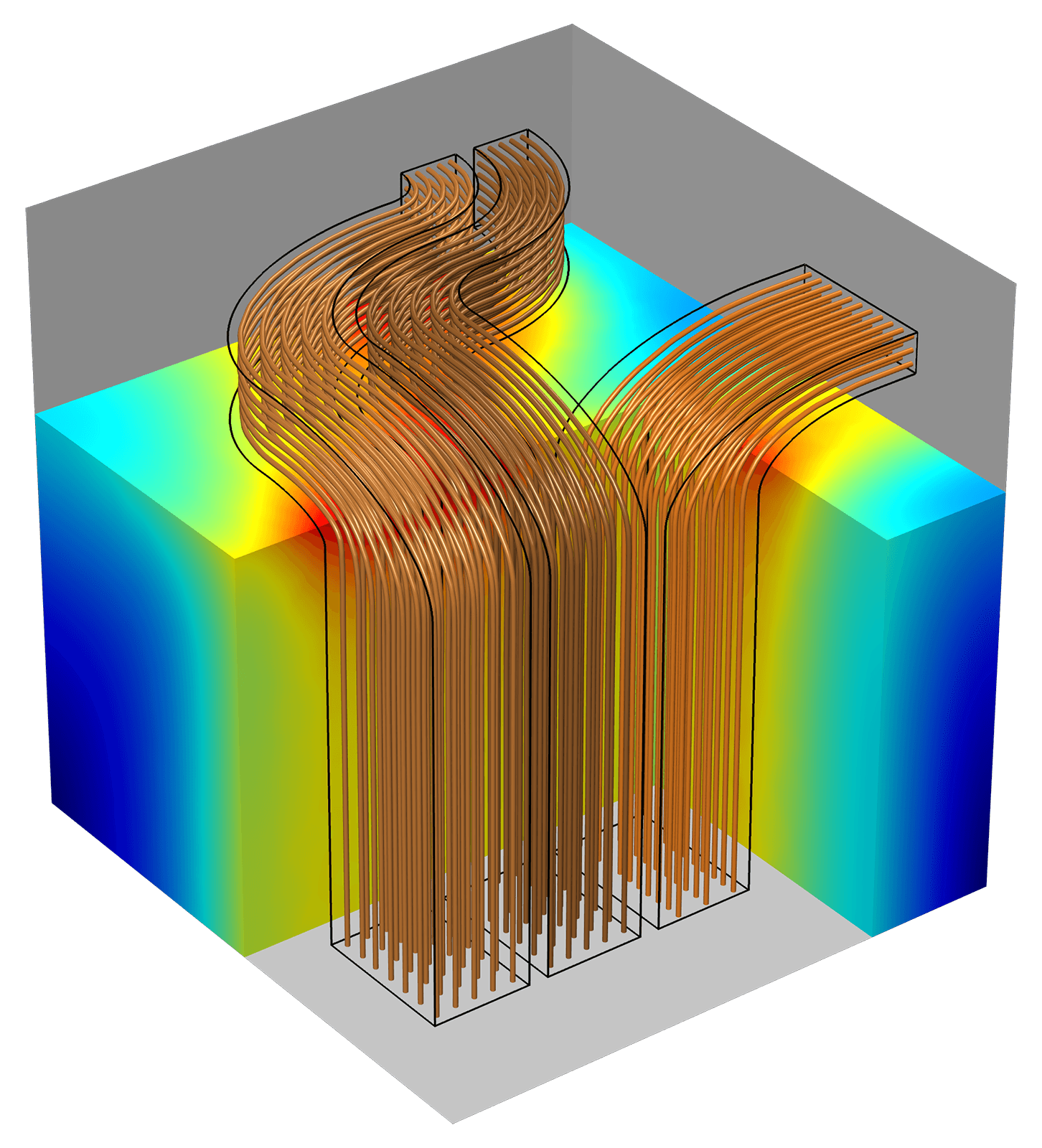 La nueva funcionalidad Coil Geometry Analysis puede calcular el camino de los hilos en bobinas complejas con sección cruzada no constante.