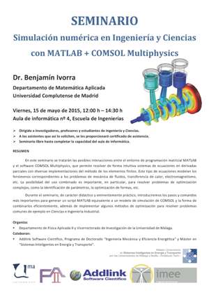 Cartel del seminario de COMSOL