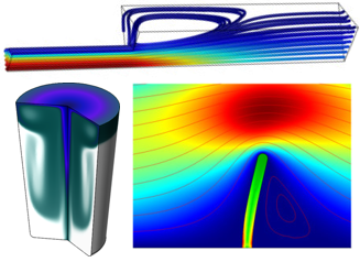 Modelo realizado con COMSOL Multiphysics