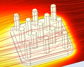 Modelo realizado con COMSOL Multiphysics