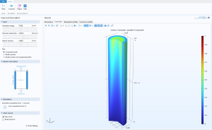 Modelo realizado con COMSOL Multiphysics