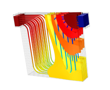 Modelo realizado con COMSOL Multiphysics