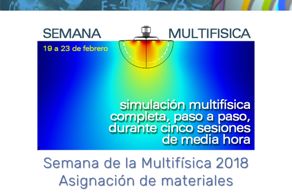 Semana de la Multifísica 2018. Día 2: Definiciones. Asignación de materiales (con COMSOL Multiphysics 5.3a)