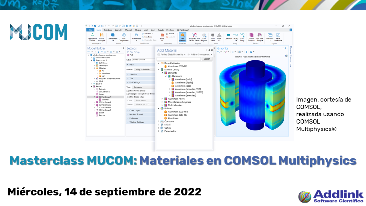 Masterclass MUCOM: Materiales en COMSOL Multiphysics (14 de septiembre de 2022)