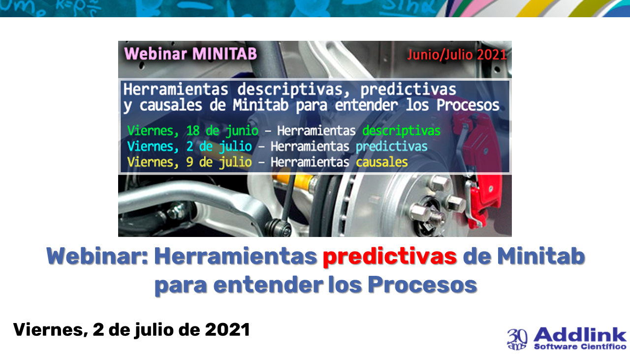 Herramientas predictivas de Minitab para entender los Procesos (2 de julio de 2021)